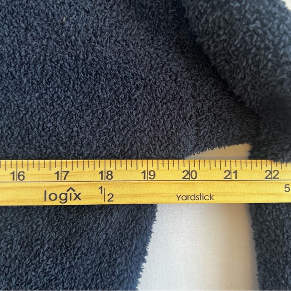 Natural Life Button Up Cardigan Sweater Navy Blue Womens Sz M Cozy Fuzzy Boho - Picture 6 of 7